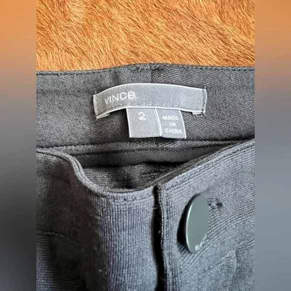 Vince ponte skinny stretch pants leggings size 2 charcoal grey pockets - Picture 2 of 8